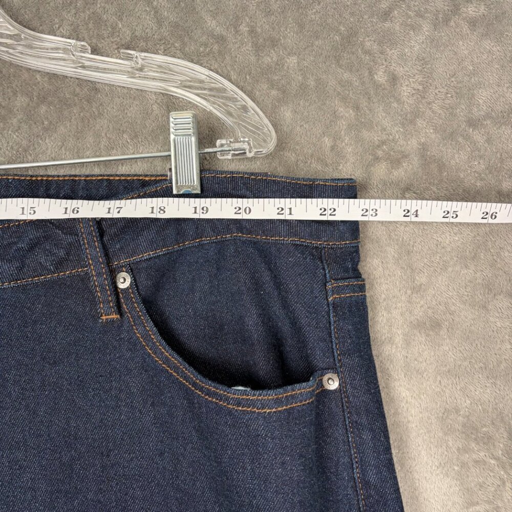 Ava & Viv High-Rise Straight Hip & Thigh Jeans Women's 24 Plus Blue Dark Casual - Picture 5 of 9